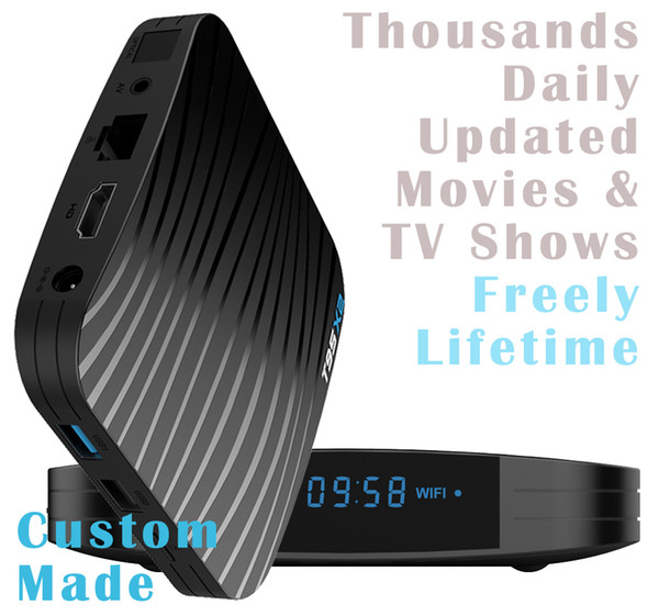 50pcs T95X2 Custom Made Amlogic S905X2 Quad core 4K Smart Android8.1 TV Box 2GB/16GB 4GB/32GB thousands daily updated movies & tv shows