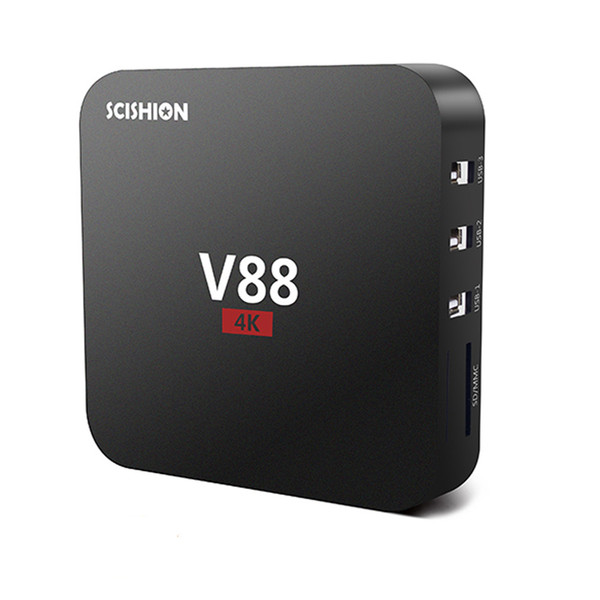 Hot selling android 7.1 TV BOX SCISHION V88 RK3229 Quad-Core 1GB/8GB 3D 4k smart media player