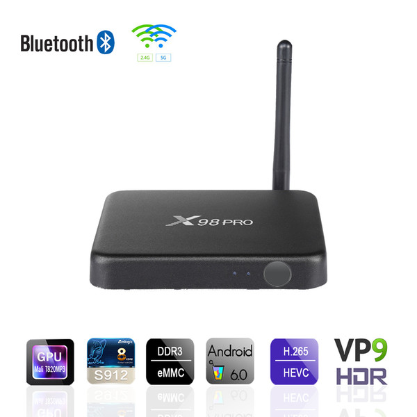 Amlogic S912 Octa Core 3GB/32GB TV Box X98 pro Android 7.1 HDMI2.0 1000M LAN BT4.1 smart box