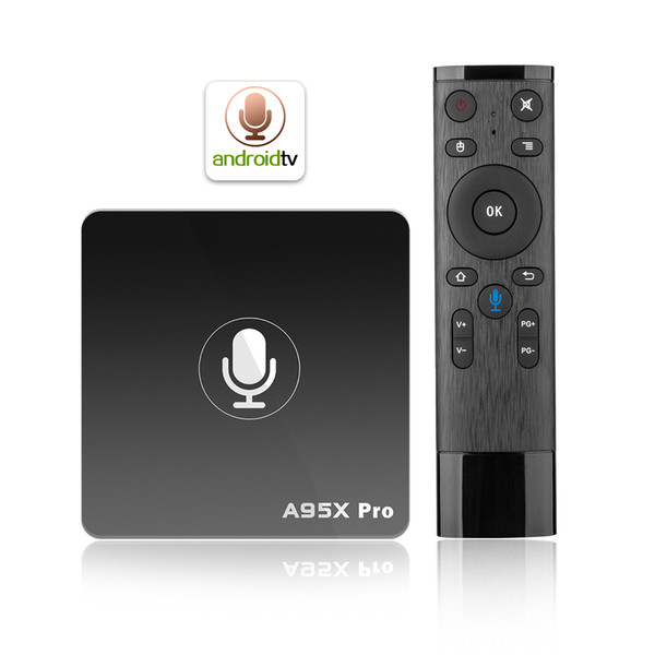 New arrival Android 7.1 voice control TV BOX A95X pro Amlogic S905W Quad-core 2G/16G H.265 2.4GWIFI smart media player