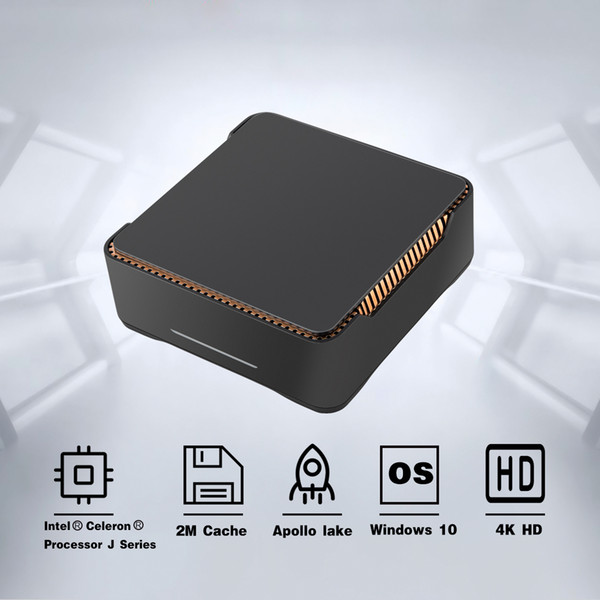 Latest AK3V Intel Core Apollo J3455 Mini PC Intel HD Graphics 500 4GB RAM 32GB ROM/Expandable 256GB SSD/2.4G+5.8G WiFi/1000Mbps/BT4.1