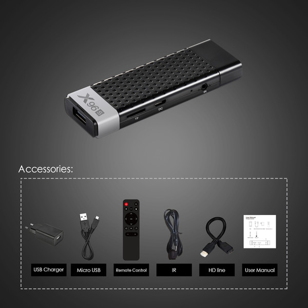 Latest X96S Android 8.1 Mini PC Amlogic S905Y2 Quad Core 2GB/16GB 1080p HDMI 2.4G/5.8Gwifi&bluetooth4.2 TV Dongle Stick