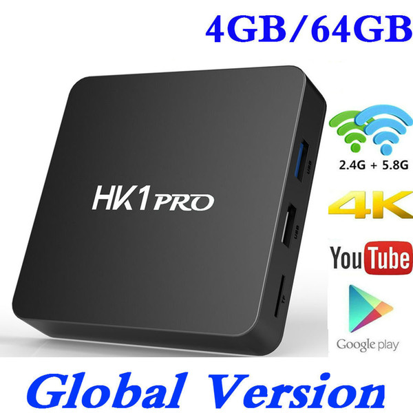 DDR4 4GB 64GB Smart 4K TV BOX Android 8.1 HK1 PRO Amlogic S905X2 QuadCore 2.4G&5GHz Dual Wifi Media Player PK X96 MAX HK1 MINI