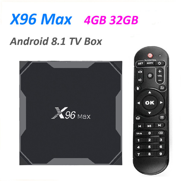 Android 8.1 X96 MAX Amlogic S905X2 Android 8.1 TV BOX 4GB 32GB Smart TV 2.4G&5GHz Dual Wifi Bluetooth 4K Set top Box X96 Max