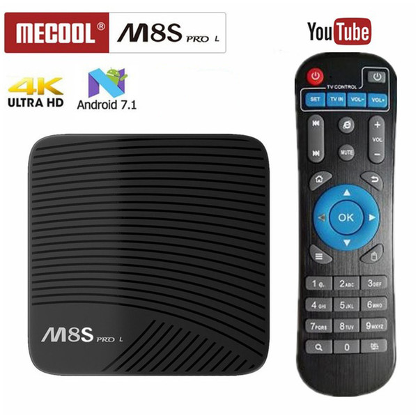 MECOOL M8S Pro L Amlogic S912 3GB 16GB Android 7.1 TV Box Youtube 4K Netflix HD Octa Core Smart Media Player