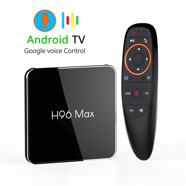 Google Voice Control TV Box Android 8.1 4GB 64GB Amlogic S905X2 LPDDR4 Smart Media Player Dual Wifi H.265 1080p 4K USB3.0 H96 MAX X2