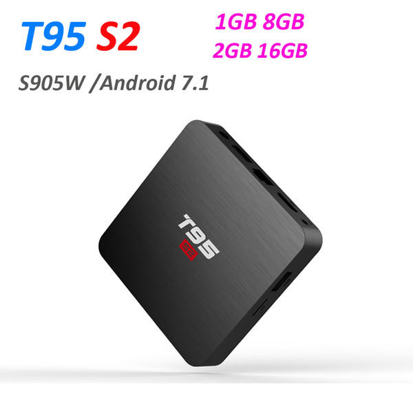 T95 S2 2GB 16GB Quad Core Amlogic S905W Android 7.1 TV Box Arabic IPTV Media Player 1GB 8GB