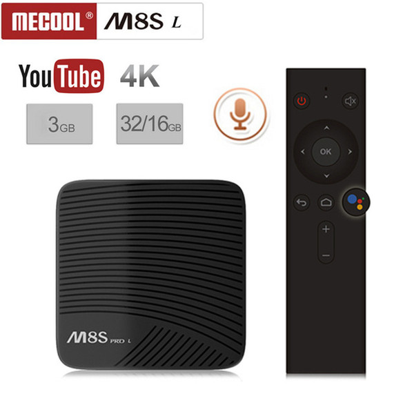 Voice Control Android Box Amlogic S912 64Bit 3GB 32GB dual band 2.5G/5G WiFi BT4.0 4K Android 7.1 Streaming Box Mecool M8S PRO L 3GB 16GB