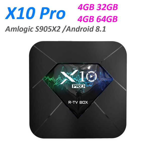 R-TV X10 PRO Android 8.1 Smart TV BOX 4GB 32GB Amlogic S905X2 Quad Core 5G Dual WIFI BT4.0 4K Media Player