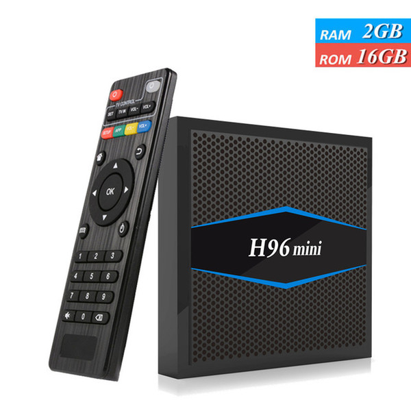 H96 Mini Android 7.1 TV Box 2GB 16GB Amlogic S905W Quad Core Bluetooth 4.0 100M LAN 2.4/5.0G WiFi 4K 1080P H.265 IPTV Smart Media Player