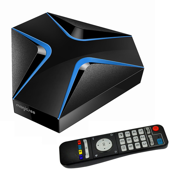 MAGICSEE Iron 2GB 16GB TV Box 4K movies free tv playback Android 7.1 chromecast TV Box S905X Streaming Media Player