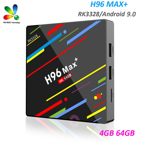 H96 MAX+ 4G 64G Rockchip RK3328 Android 9.0 TV Box 4K 2.4G/5G Dual Wifi Media Player