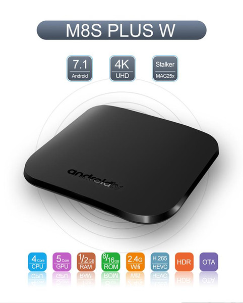 M8S Plus W Android TV Box Amlogic S905W 1GB 2GB Ram 8GB 16GB Rom Android 7.1 Smart Media Player Support Stalker Mag25X 2.4G Wifi IPTV Box