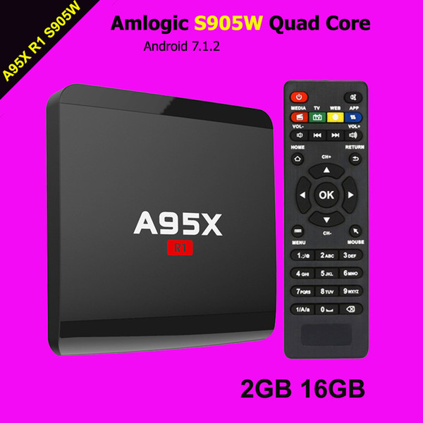 A95X R1 Amlogic S905W Quad-core Android 7.1 Smart TV Box 2GB 16GB HDMI2.0 4Kx2K HD Streaming Media Player PK V88