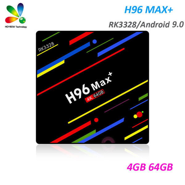 4G 64G H96 MAX Plus + Android 9.0 Tv Box RK3328 Quad Core 2.4G/5G Dual Wifi Smart Tv 4K H2.65 Media Player