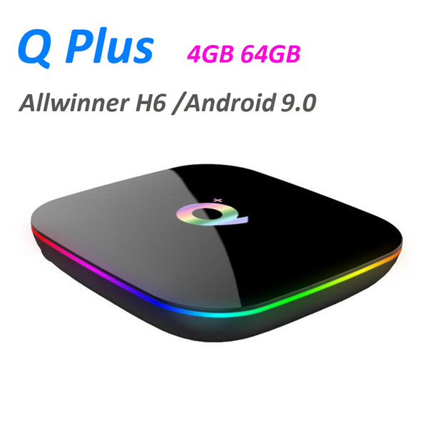 Q Plus Smart TV Box Android 9.0 TV Box 4GB 64GB 1080p 4K USB3.0 IPTV Netflix H6 Set Top Box