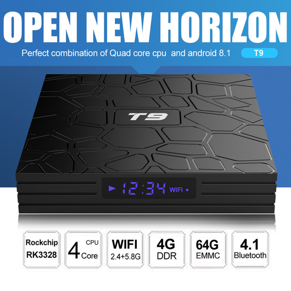 2018 Good reputation Android 8.1 4GB Ram 64GB Rom 5g WIFI BT LED display Octa core RK3328 TV box