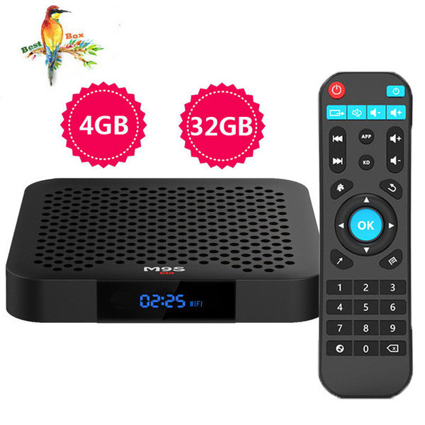 1 PCS M9S J2 4GB 32GB TV BOX Android 8.1 RK3328 Quad Core Rockchip Smart IPTV BOX 4K H.265 2.4G WIFI Streaming Media Player Better X96 MAX