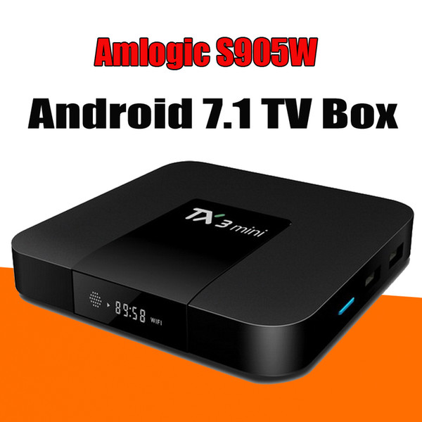 TX3 Mini Smart TV Box Amlogic S905W WiFi Android 7.1 1G+8G 4K HD 1.5GHz Set-top TV Box 2.4GHz Media Player