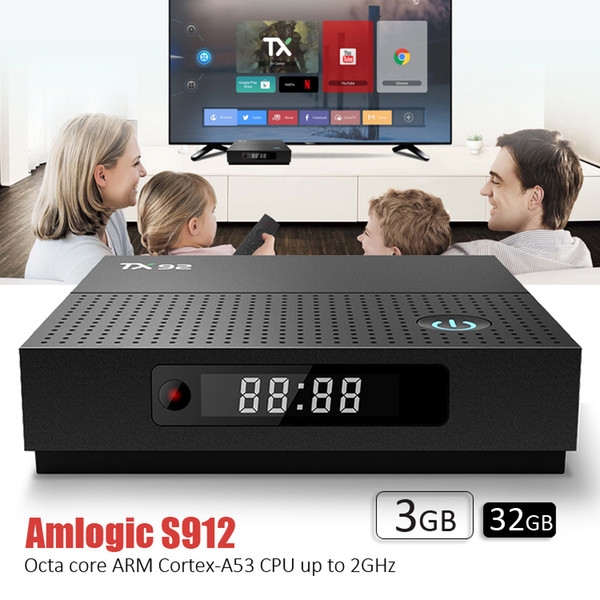 Android internet tv box Dual band AC-5G WiFi Bluetooth 4K Video streaming media player Amlogic S912 Android 7.1 3GB 32GB TX92 box smart tv