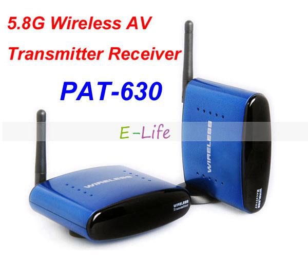 PAT-630 5.8Ghz Wireless AV Audio Video TV Sender Transmitter and Receiver for IPTV DVD STB DVR up to 200M free shipping