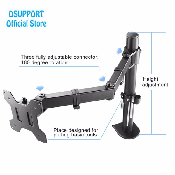 Full Motion Desktop Clamping/ Grommet 10