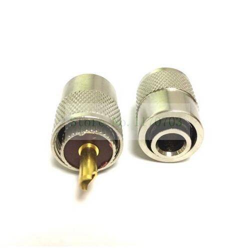 10 pcs RF Coax Gold Pin UHF PL-259 Male Solder RF Connector Plug For RG8 Coaxial Cable Adapter Plug