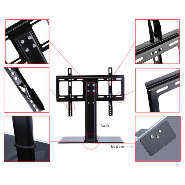 Flat Screen Bracket 26-32 inch LED LCD TV Stand Mount Bracket Glass Base