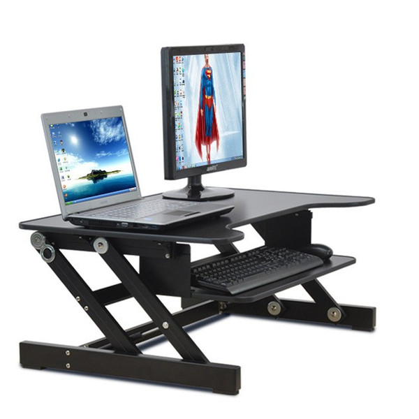 E8 EasyUp Height Adjustable Sit Stand Desk Riser Foldable Laptop Desk Stand With Keyboard Tray Notebook/Monitor Holder Stand