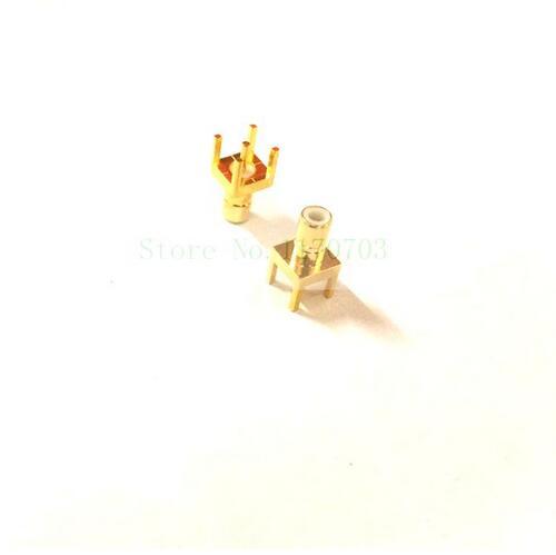 100 pcs SMB Jack with Male Center Pin in RF Connector PCB Mount with Post Terminal 4 Stud