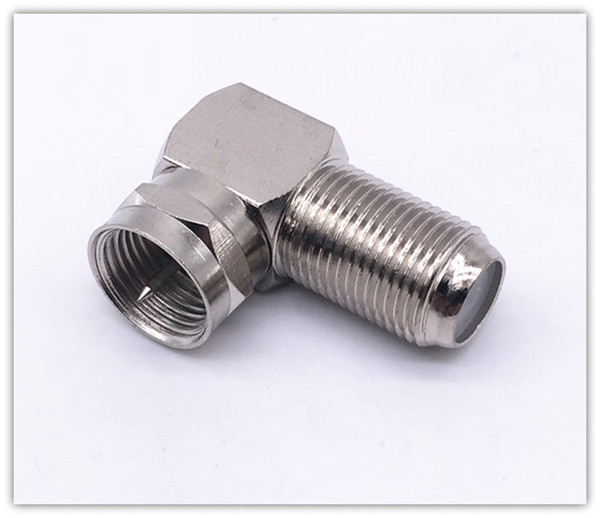 20 Qty F-Type Right Angle Connector F-Type TV Connector Right Angle /90 Degree Plug Adapter