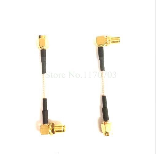 50 pcs Extension RF Coax Angle RP-SMA Female to RP-SMA Male Connector 5cm Pigtail RG316 Cable Connector