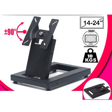 Full Motion Foldable 14-24 inch Touch Screen Stand Monitor Holder TV Mount Steel Base