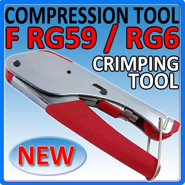 Compression Crimp Crimper Tool BNC RCA F RG6 RG59 Free Shipping