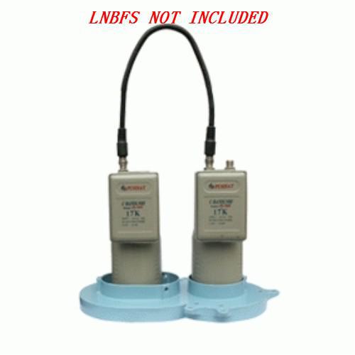 10 Degree C Band Dual LNB Bracket, Dual Satellite LNB Bracket, LNBF Holder for prime focus antenna