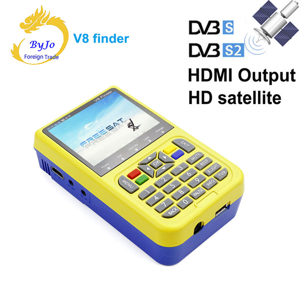 Freesat v8 HDMI Output finder Portable 3.5 inch LCD Sat Finder DVB-S2 HD Satellite Finder MPEG-4 FTA Digital Freesat