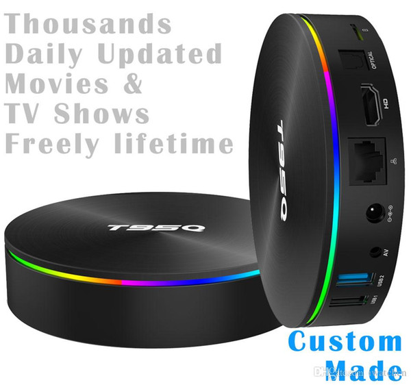 50pcs Custom Made Amlogic S905X2 Quad core 4K Smart Android 8.1 TV Boxes 4GB/32GB 4GB/64GB Thousands Daily updated Movies & TV Shows Free