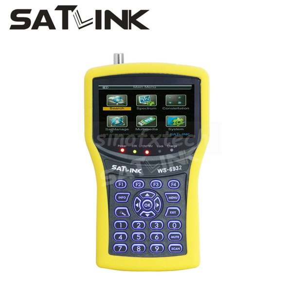 4.3 inch LCD Original SATLINK WS-6932 DVB-S2 satellite finder WS6932 with Spectrum analyzer signal meter