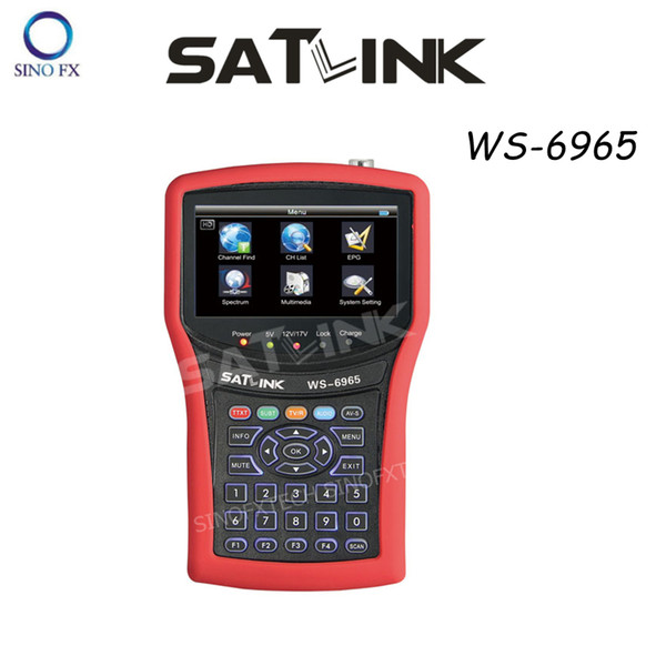 Satlink WS-6965 HD DVB-T2 signal finder meter 4.3inch LCD TFT spectrum analyer Satlink finder ws6965