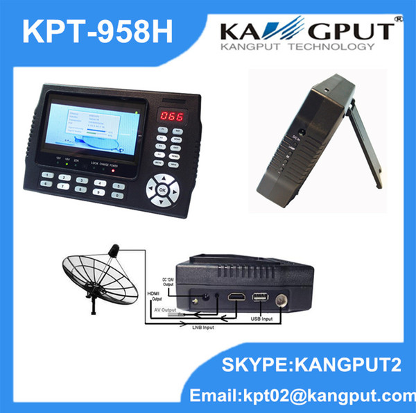 4.3 Inch High Sensitive And Fast Scan HD Satellite Dish Finder KPT958H