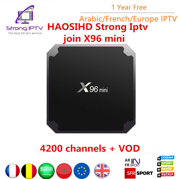 X96 mini 2G 16G Amlogic S905W Android 7.1 strong TV 1 year iptv Subscription 4400+ IPTV Arabic Belgium Dutch French with m3u