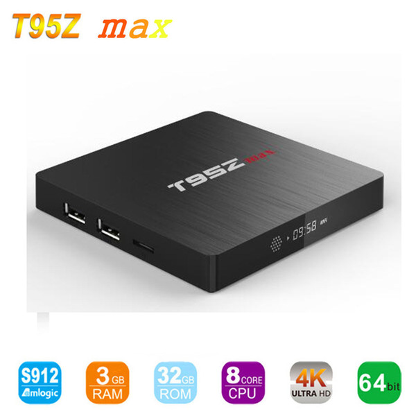 T95Z max smart android 7.1 tv box S912 Octa Core 3G 32G 2.4G 5G WiFi Bluetooth iptv box better tx3mini x96mini