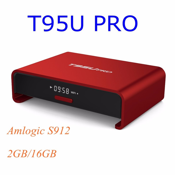 T95U Pro Amlogic S912 Octa Core 2G 16G android 7.1 tv box H.265 KD 4K 5G Dual band Wifi media player