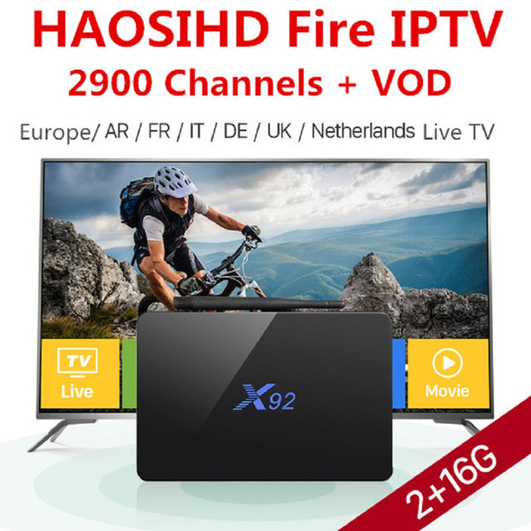 1 Year subscription europe arabic usa uk canada IT 2900 live tv + iptv channels Streaming IPTV Account work on android x92 tv box