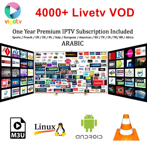 Vigotv IPTV 1 Year Arabic IPTV French UK Spain Netherlands Turkey Europe IPTV Italy 4000+Channels M3U Subscription Android Smart STB Enigma2