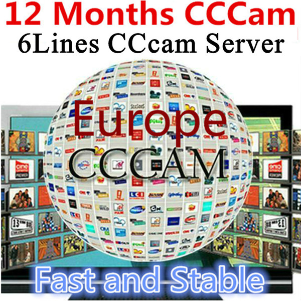 1 Year CCcam Europe 6 Clines Server HD 12 Months account for Spain UK Germany Italy Poland Satellite Decoder