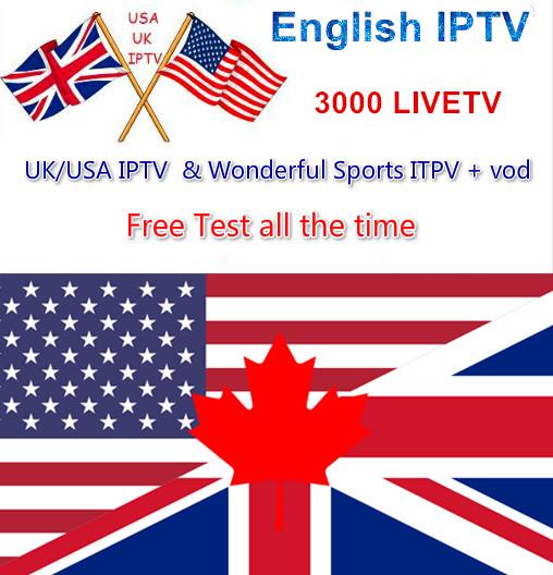 UK/USA iptv Wonderful Sports IPTV +VOD canada Norway Netherland IPTV Subscription H.265 HD m3u android enigmas2 smart tv