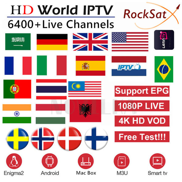 1 Year Rocksat IPTV Europe/Spain/UK/French/Arabic/Italy Vod-Fr&6000+Live Channels Format Android Tv Box/M3U/Enigma2