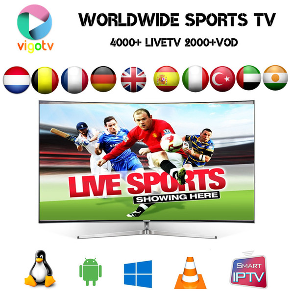 Hot sale VIGO IPTV Suscription Arabic, Europe , India, Scandinavia, French Turkish,USA,UK, Dutch IPTV channels 4000+ LIVETV 2500 VOD