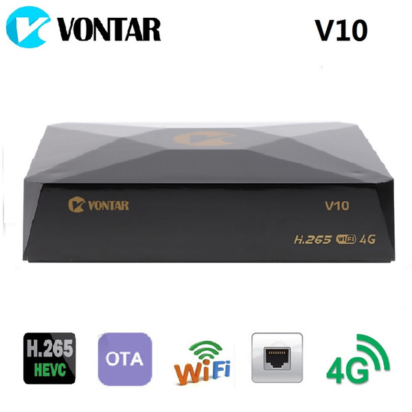 10pcs VONTAR V10 H.265 DVB-S2 8PSK Digital Satellite Receiver Support 3G 4G modem CS cline Stalker Xtream USB Wifi CCAMD NEWCAMD MGCAMD